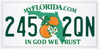 FL license plate 2452QN