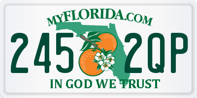 FL license plate 2452QP