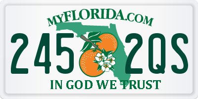 FL license plate 2452QS