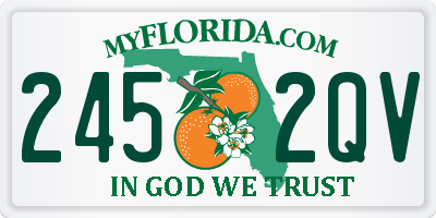 FL license plate 2452QV