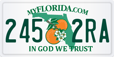 FL license plate 2452RA