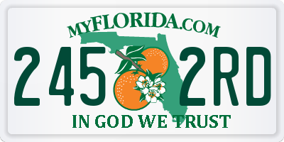 FL license plate 2452RD