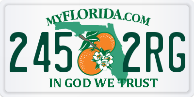 FL license plate 2452RG