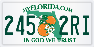 FL license plate 2452RI
