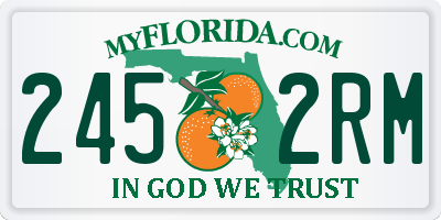 FL license plate 2452RM