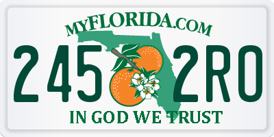 FL license plate 2452RO