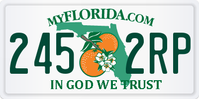 FL license plate 2452RP