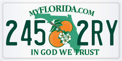 FL license plate 2452RY