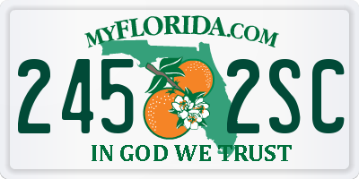 FL license plate 2452SC