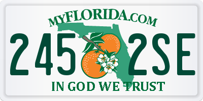 FL license plate 2452SE