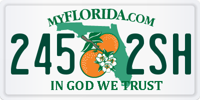 FL license plate 2452SH