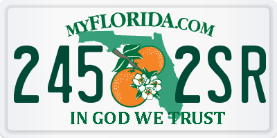 FL license plate 2452SR