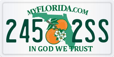 FL license plate 2452SS