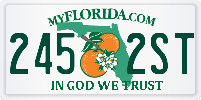 FL license plate 2452ST