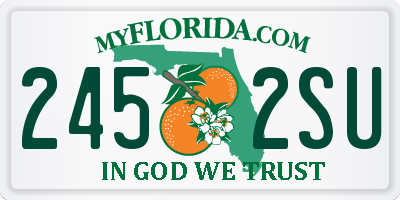 FL license plate 2452SU