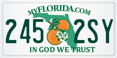 FL license plate 2452SY