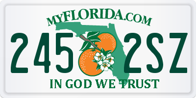 FL license plate 2452SZ