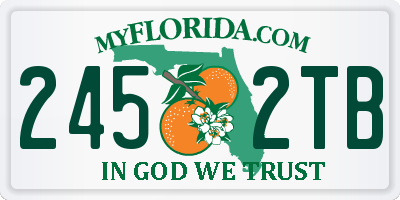 FL license plate 2452TB