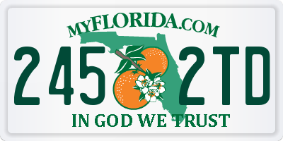 FL license plate 2452TD