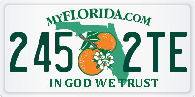 FL license plate 2452TE