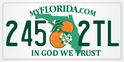 FL license plate 2452TL