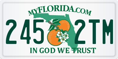 FL license plate 2452TM