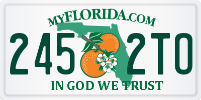 FL license plate 2452TO