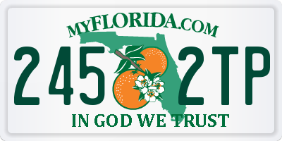 FL license plate 2452TP