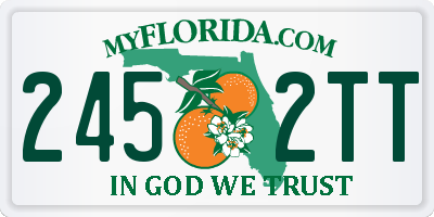 FL license plate 2452TT