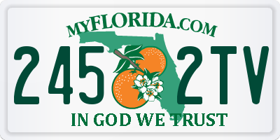 FL license plate 2452TV