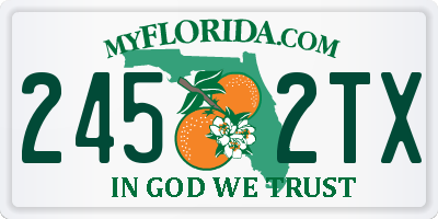FL license plate 2452TX