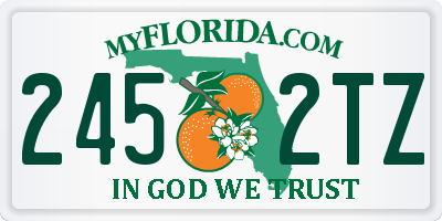 FL license plate 2452TZ