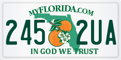 FL license plate 2452UA
