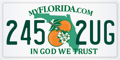 FL license plate 2452UG