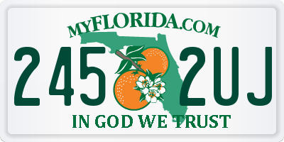 FL license plate 2452UJ