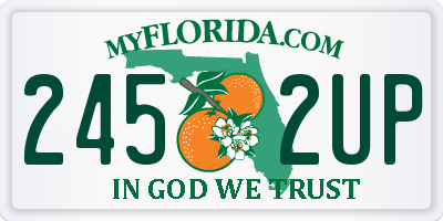 FL license plate 2452UP