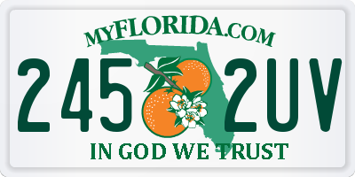 FL license plate 2452UV