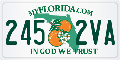 FL license plate 2452VA