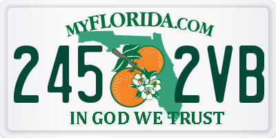 FL license plate 2452VB