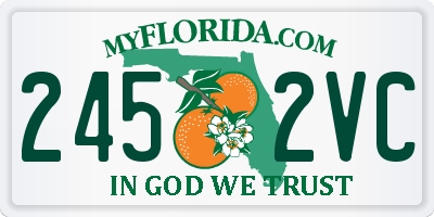 FL license plate 2452VC