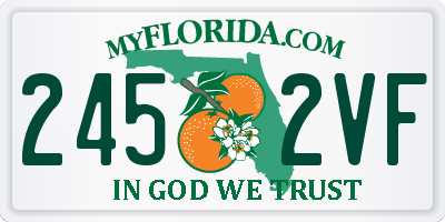 FL license plate 2452VF