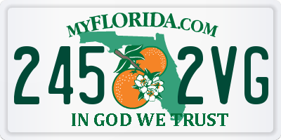 FL license plate 2452VG