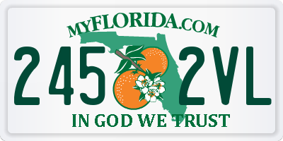 FL license plate 2452VL