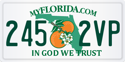 FL license plate 2452VP