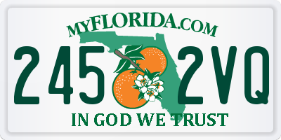 FL license plate 2452VQ