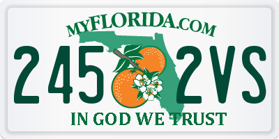 FL license plate 2452VS