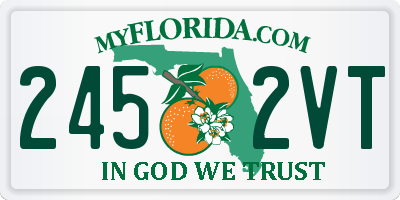 FL license plate 2452VT