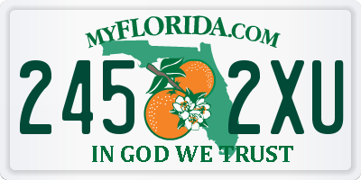 FL license plate 2452XU