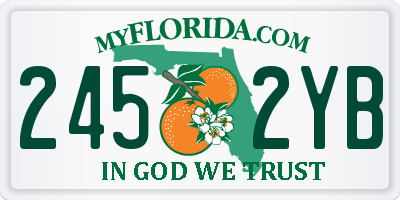 FL license plate 2452YB