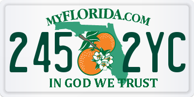 FL license plate 2452YC